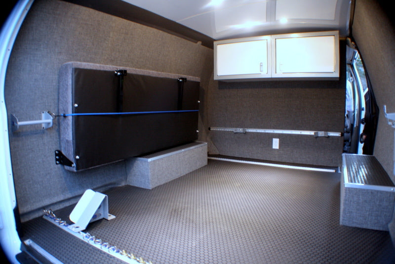 RB Components 76" Folding Bench Seat - Charcoal Cloth