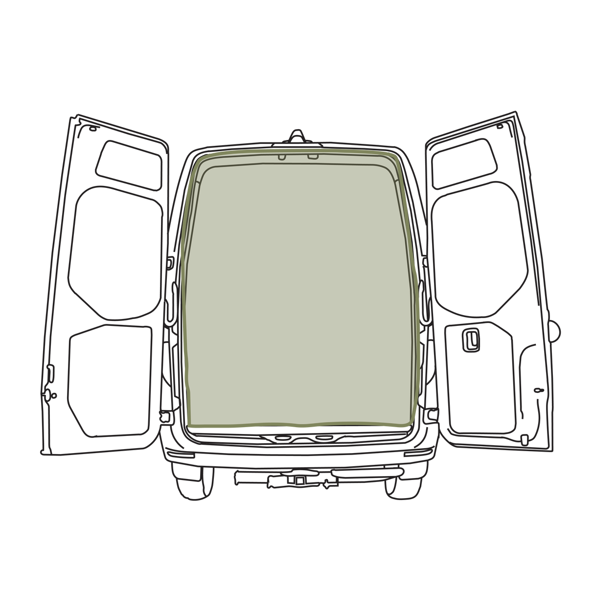 VanEssential Mercedes Sprinter Bug Screen - Rear Door
