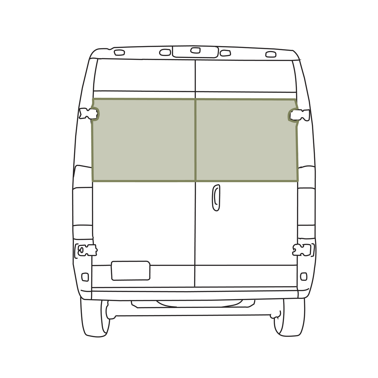 VanEssential Ram Promaster Stealth Rear Door Window Covers (Pair)