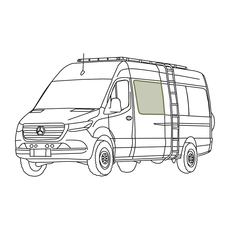 VanEssential 2007+ Mercedes Sprinter Crew Window Cover (VWD/AM Auto)