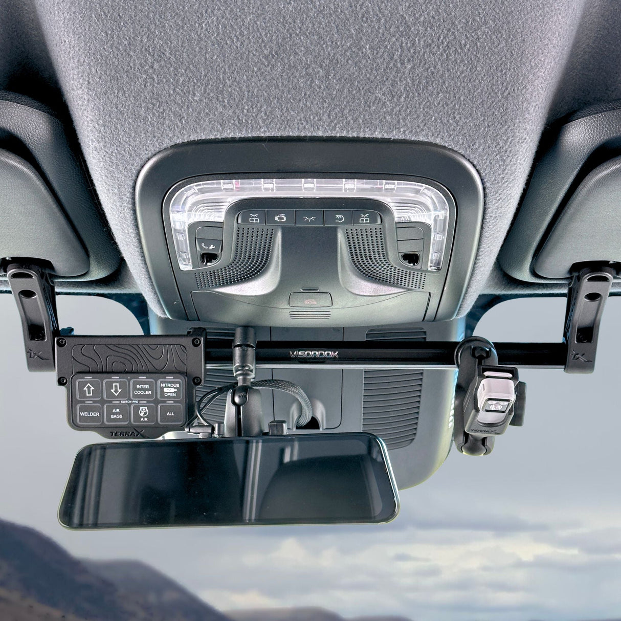 TERRA X Sprinter Van Visor Tube Mount for Navigation Devices and Accessories – TERRA X Visordok TubeTrak