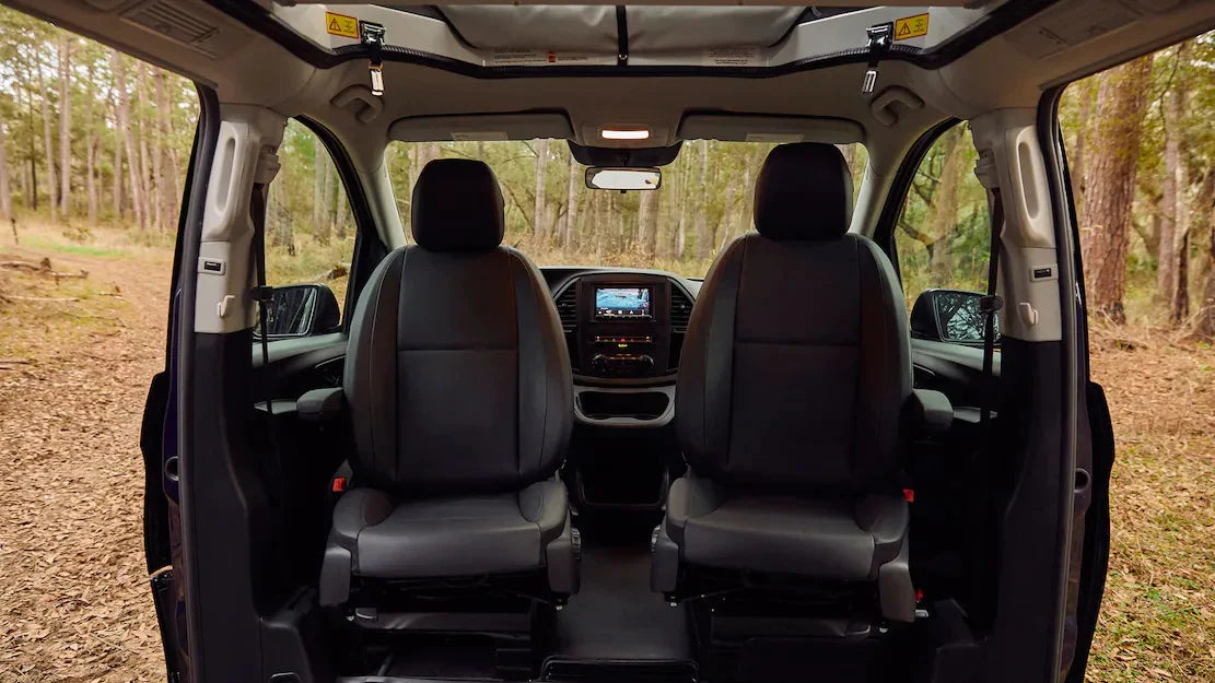 Mercedes Metris Scopema Seat Swivels (2015-2023)_Installed - Campervan HQ