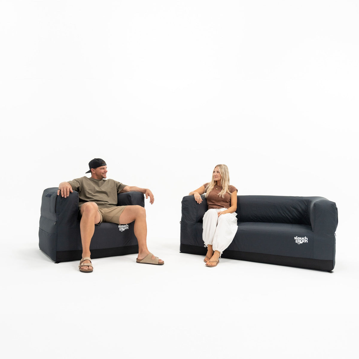 Slouch Couch Solo Inflatable Couch - Chill Charcoal