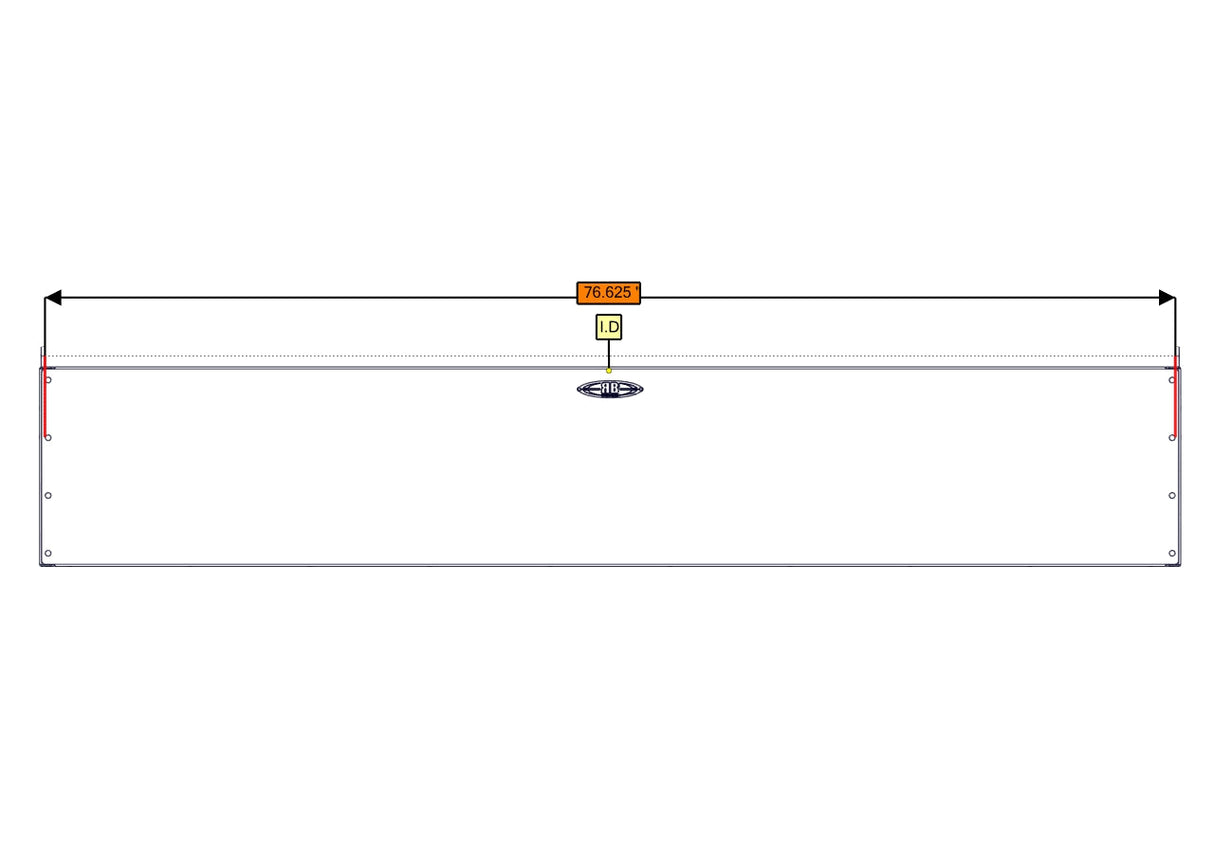 RB Components Sofa Storage Box, 76", Shallow