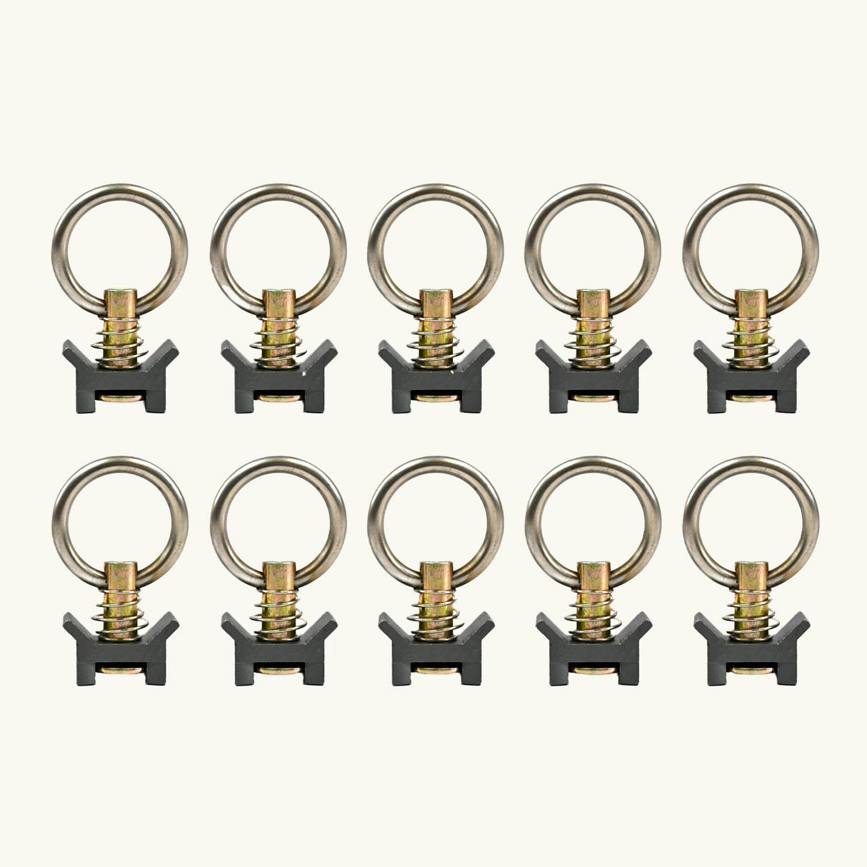 VanEssential Venture L-Track Adjustable Single Stud with Stainless Steel Ring (10 Pack)