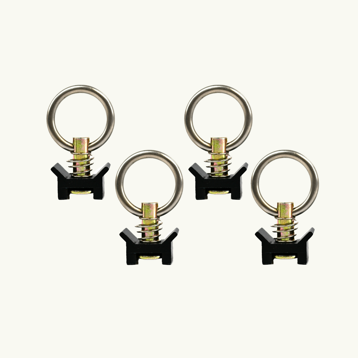 VanEssential Venture L-Track Adjustable Single Stud with Stainless Steel Ring (4 Pack)
