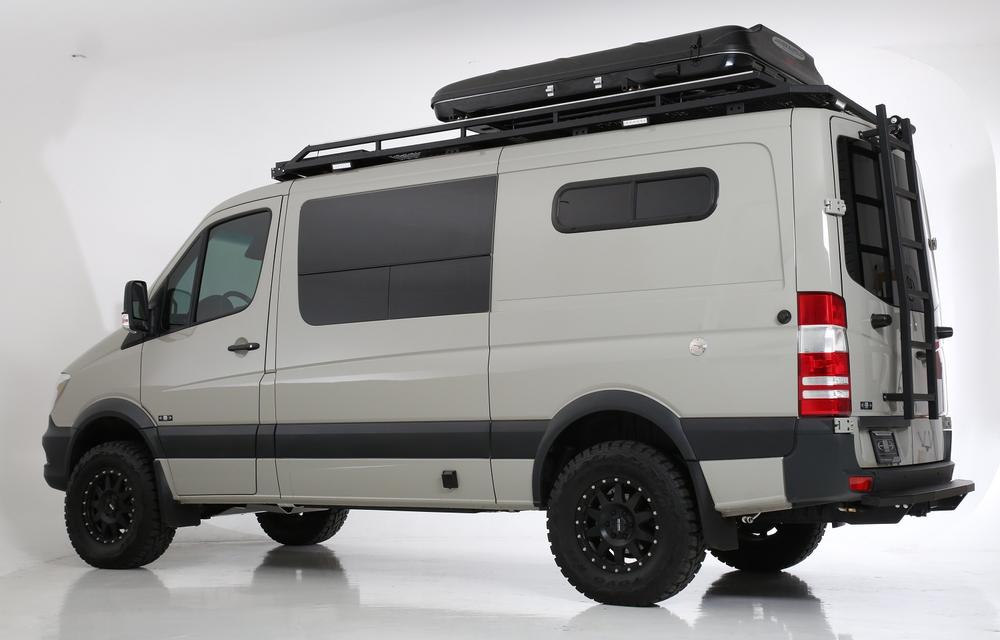 RB Components 2007+ Sprinter Van HD Rear Door Ladder - Low Roof