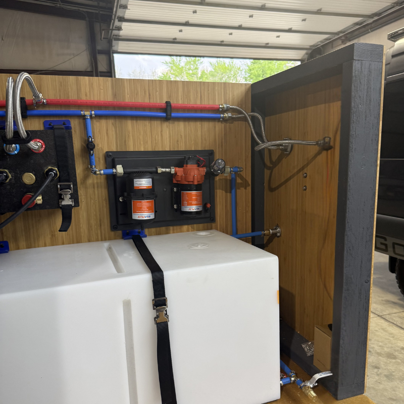 Tetravan Stainless Steel RV and Marine Shower Port System