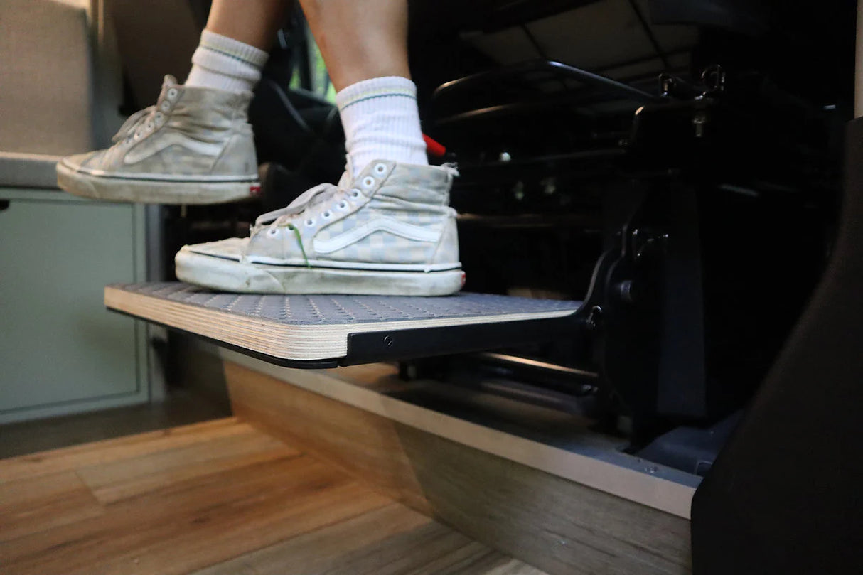 Hangout Footrest Ram ProMaster (2014-2022)_In Use - Campervan HQ