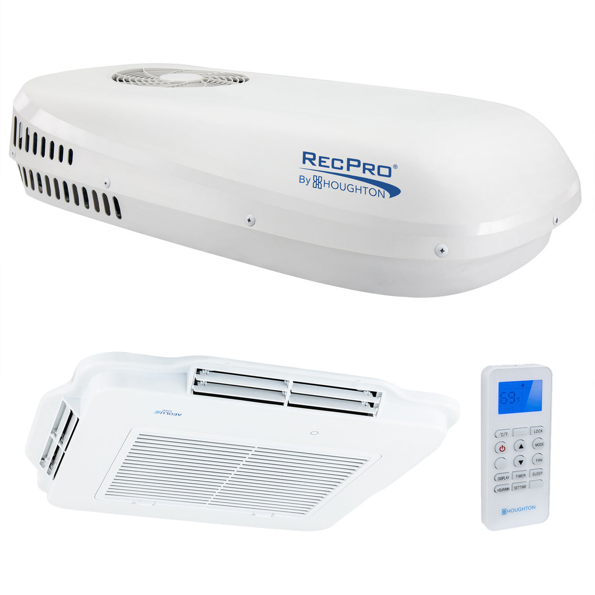 RecPro 48V RV Air Conditioner with Heat Pump - 13,500 BTU