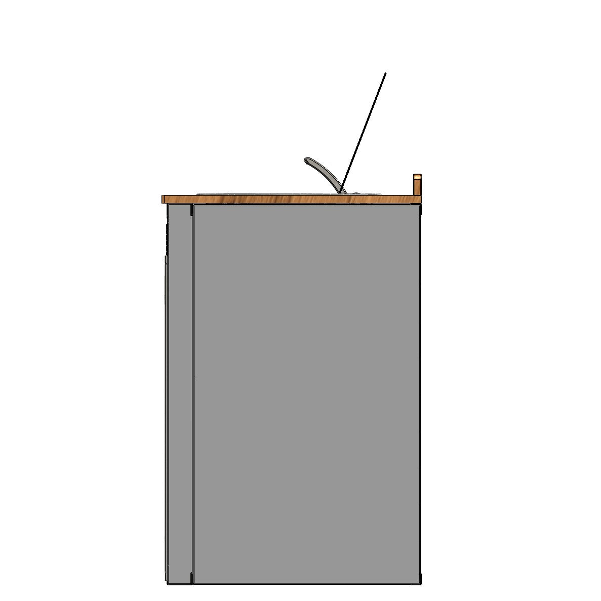 RB Components 56in Galley - Isotherm 130 Fridge Base Cabinet