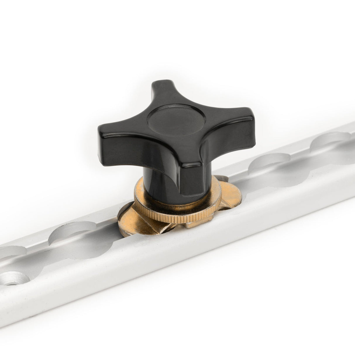 RB Components Four Arm Knob, Black, Threaded