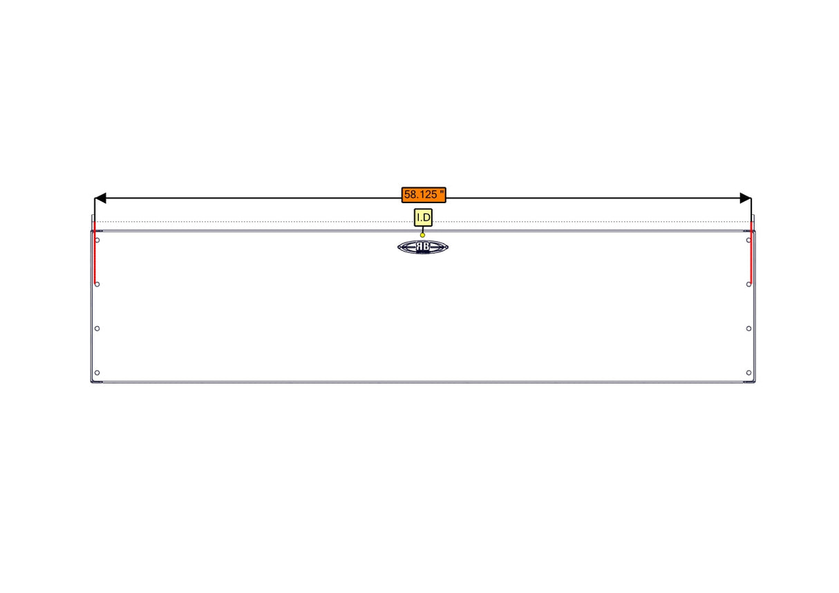 RB Components Sofa Storage Box, 58", Shallow