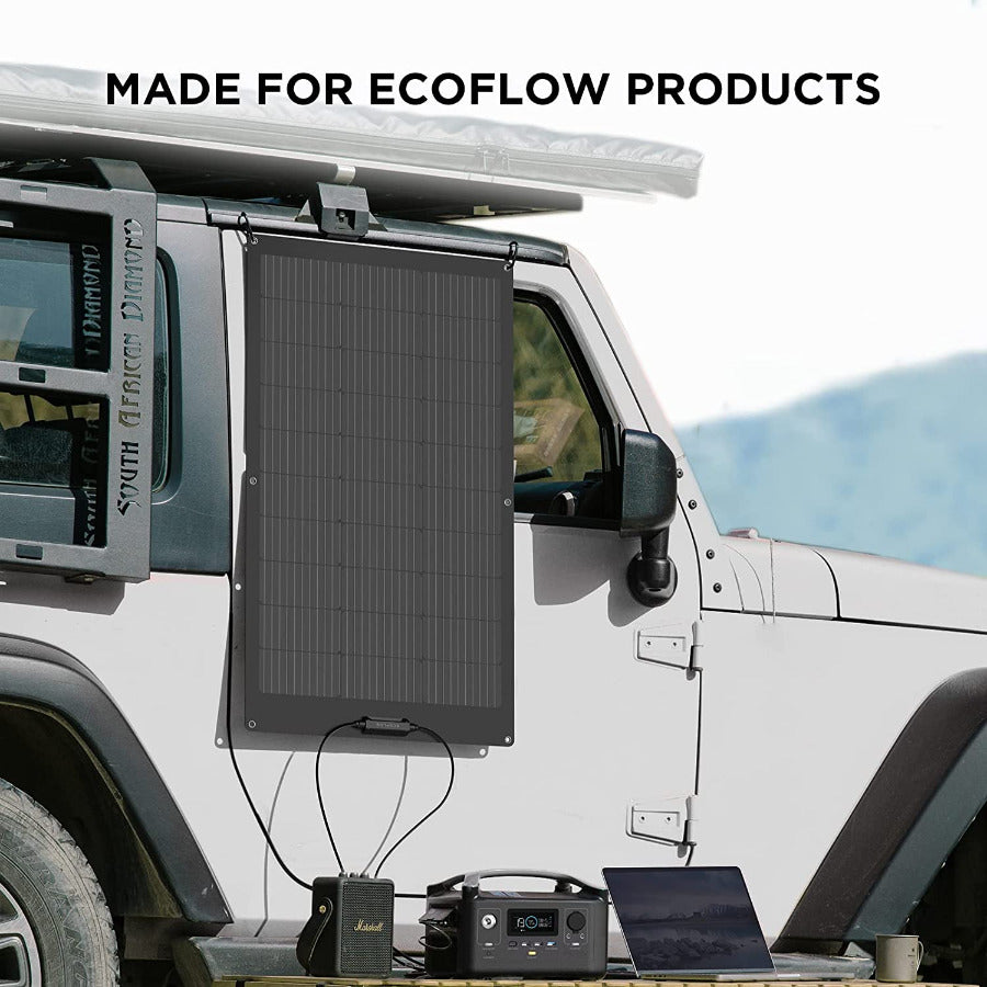 EcoFlow 100W Flexible Solar Panel (Installed on the RV Door) - Campervan HQ