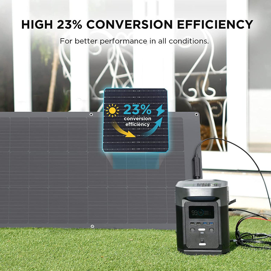 EcoFlow 100W Flexible Solar Panel (High Conversion Efficiency) - Campervan HQ