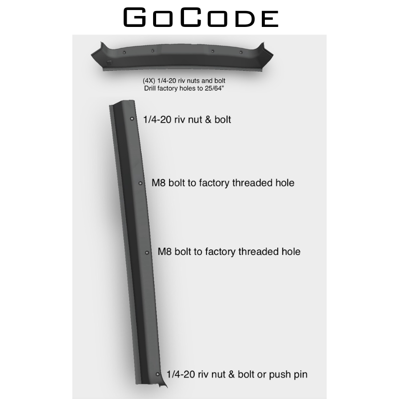 GoCode Mercedes Sprinter D-Pillar Trim Kit (Rear Door Threshold)
