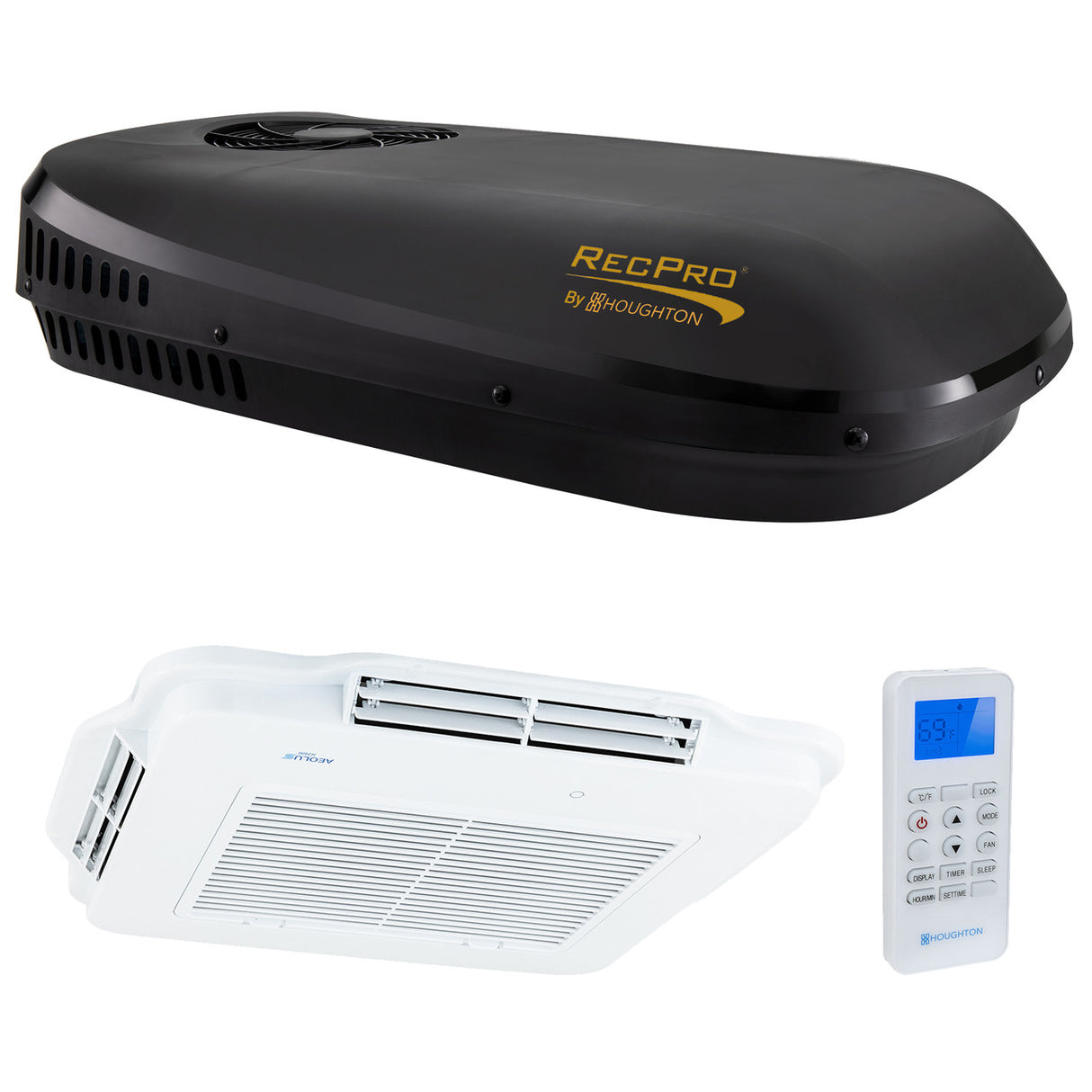 RecPro 48V RV Air Conditioner with Heat Pump - 13,500 BTU