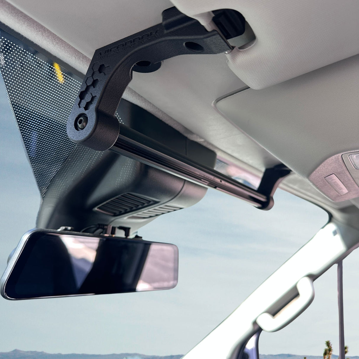 TERRA X Ford Transit Visor Mount - VISORDOK – Carbon Fiber Mount for Navigation & Devices