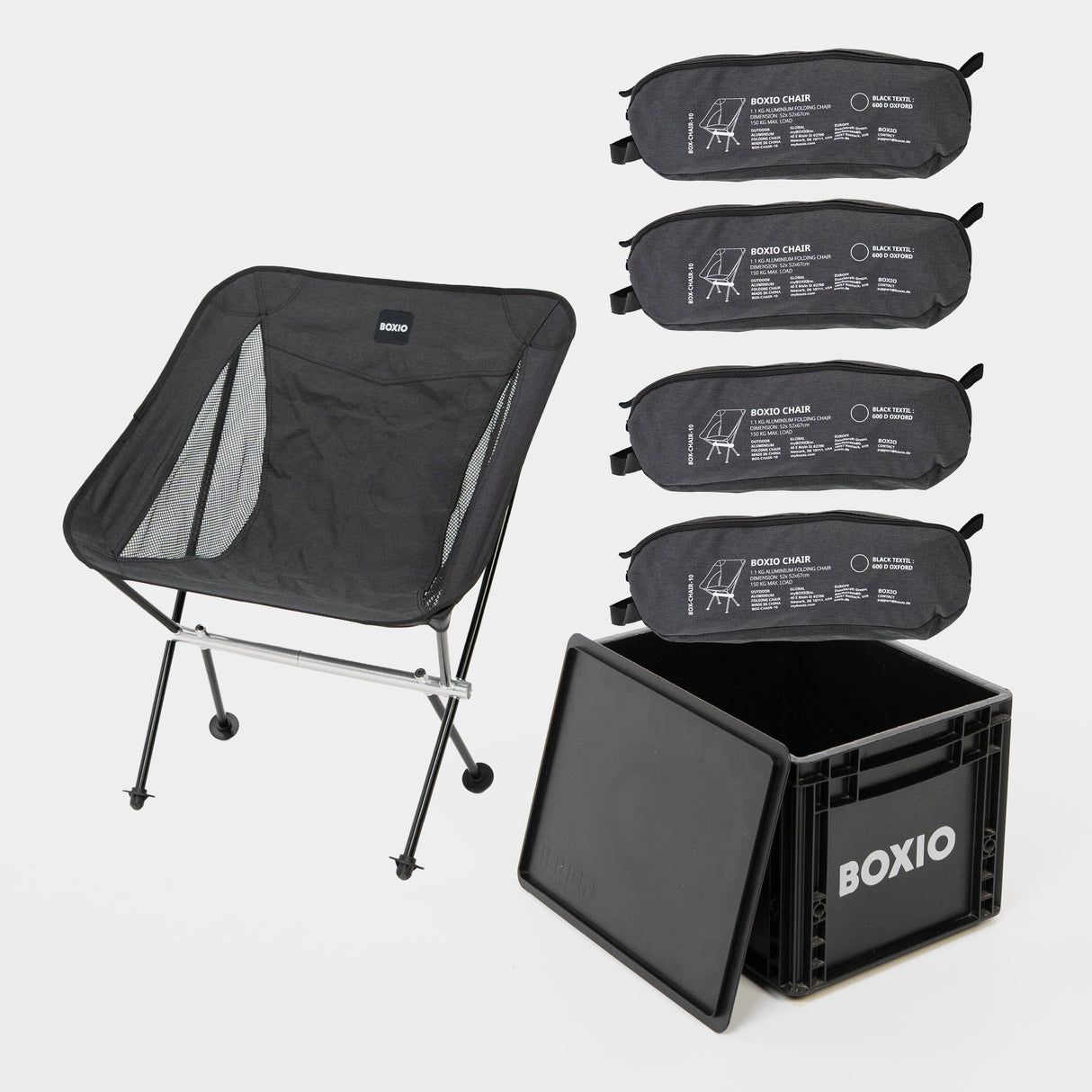 Boxio Camping Chairs Set with Box