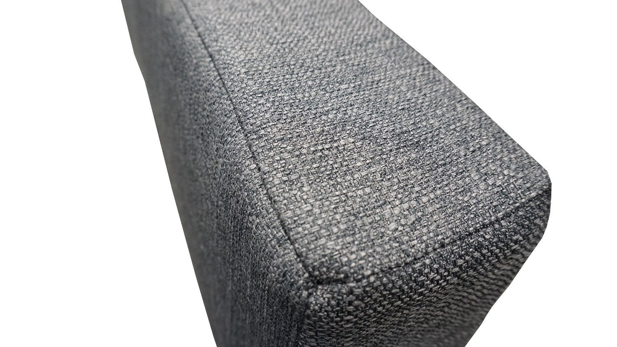 RB Components 76" Fabric-Loose Back Rest Triangle Cushion- Charcoal Cloth