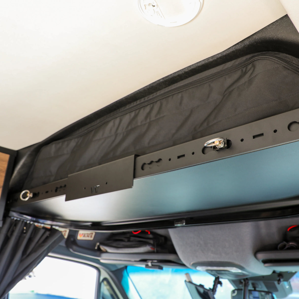 Canyon Adventure Vans Cab Shelf TV Bracket