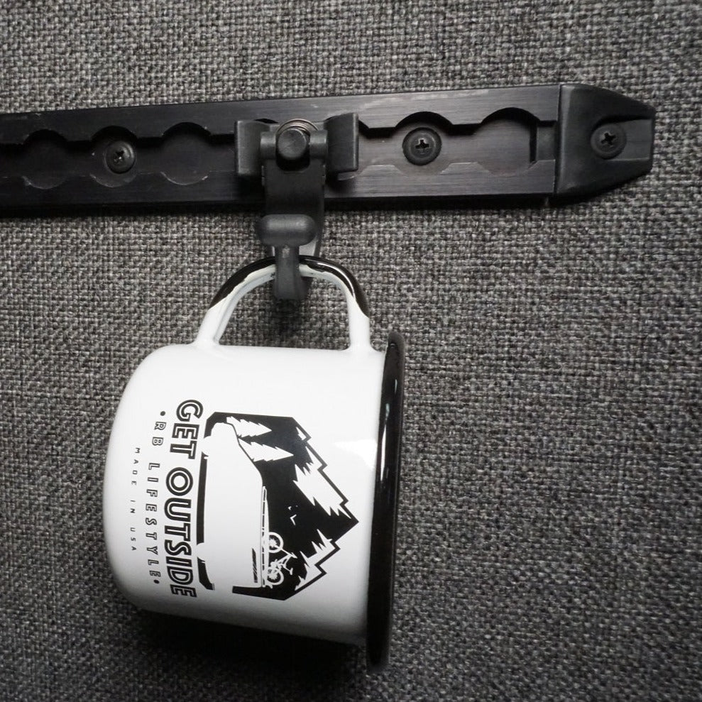 RB Components Heavy Duty Plastic L-Track Hook - 5 Pack