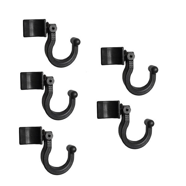 RB Components Heavy Duty Plastic L-Track Hook - 5 Pack