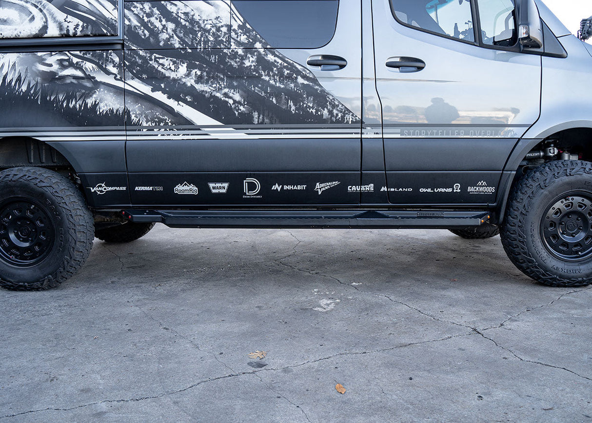 ROAMBUILT Sprinter/Transit & Winnebago EKKO Side Steps - Short/Flat Version (Driver & Passenger)