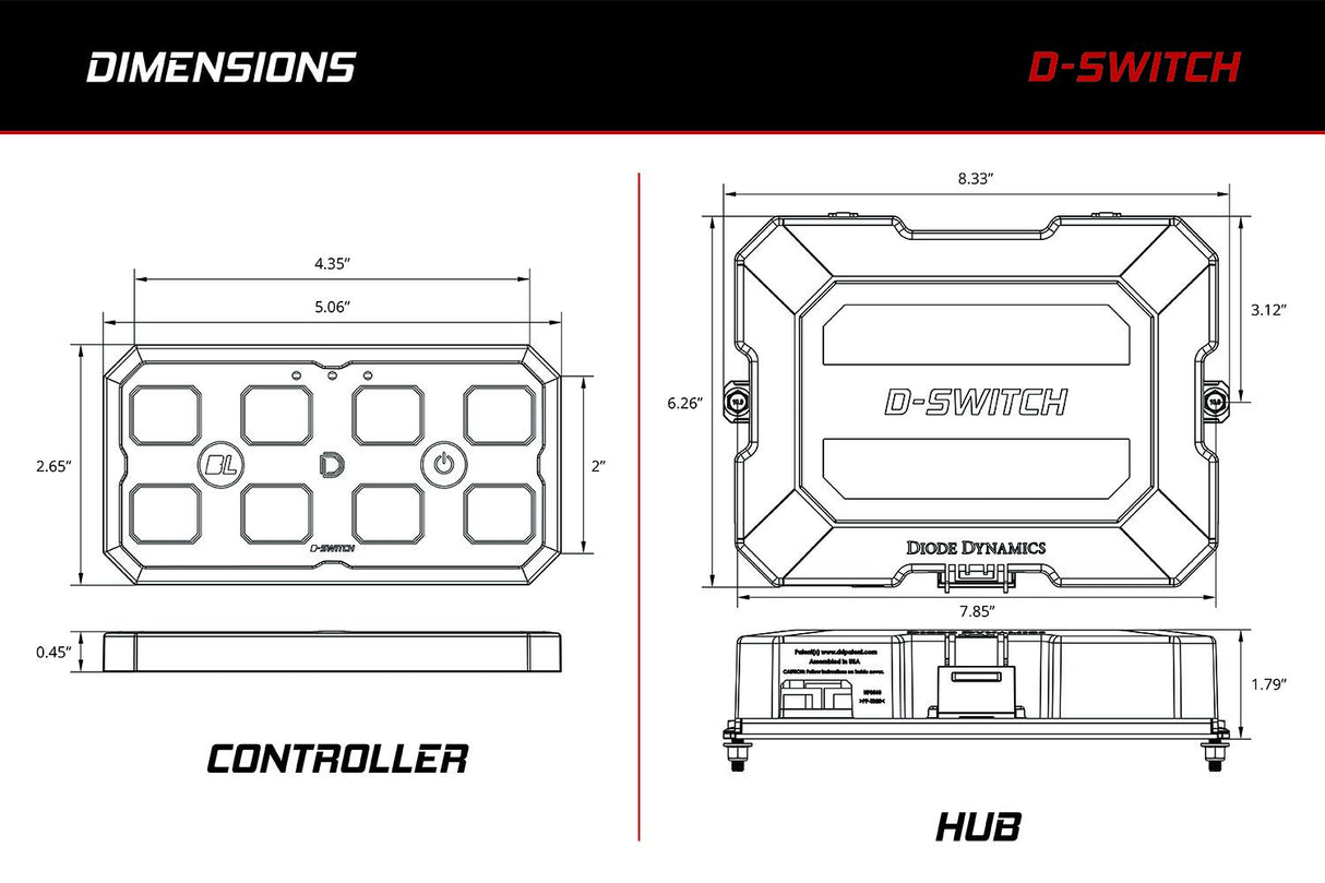Diode Dynamics Diode Dynamics D-Switch 8-Channel Switch Panel-9