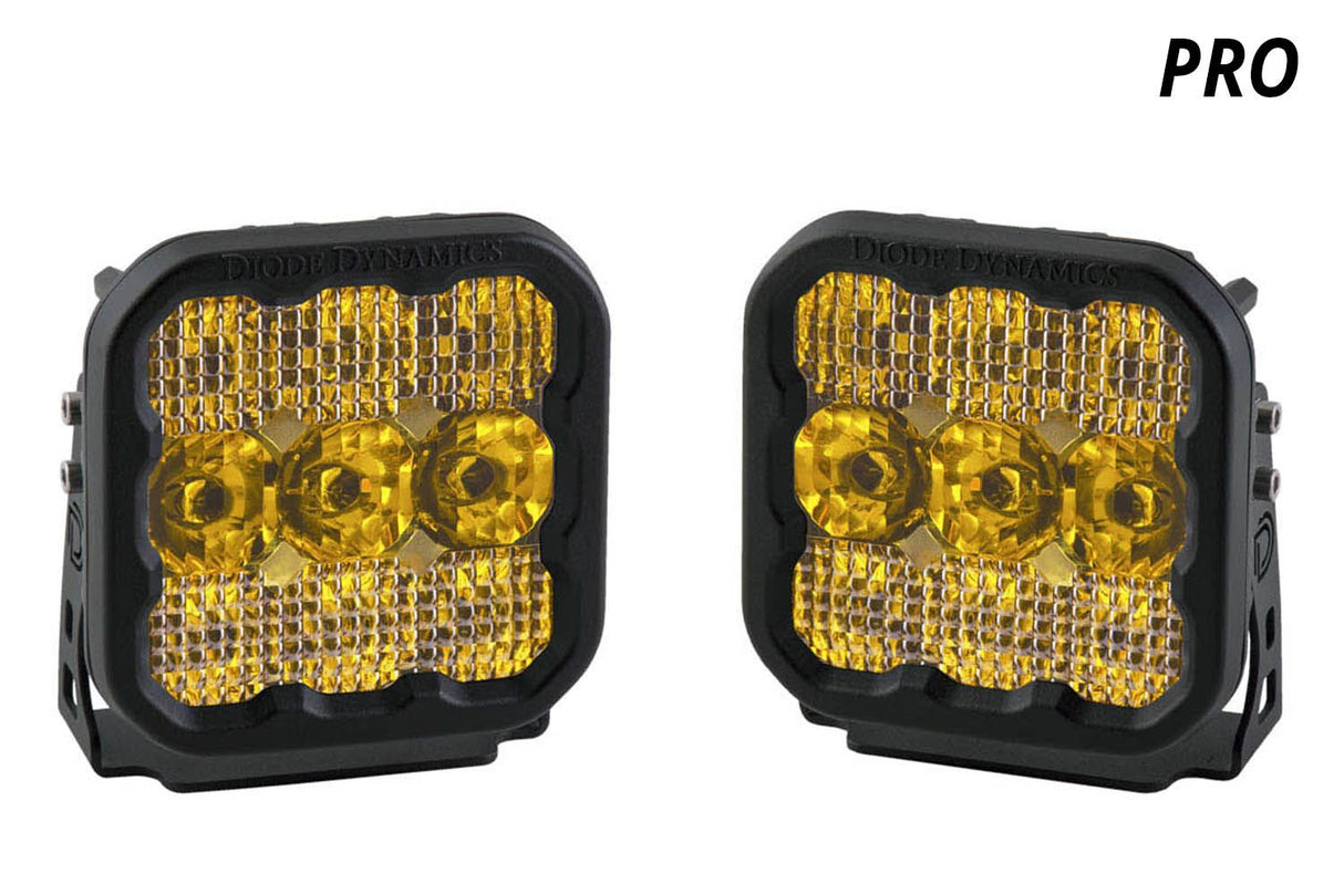 Diode Dynamics SS5 LED Pod Pro Yellow Driving (Pair)-1