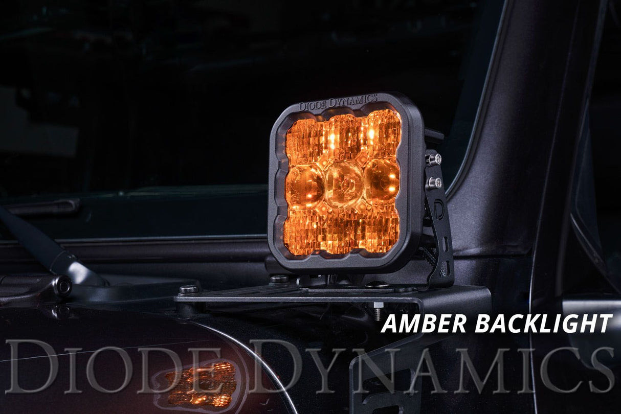 Diode Dynamics SS5 LED Pod Pro Yellow Spot (Pair)-3