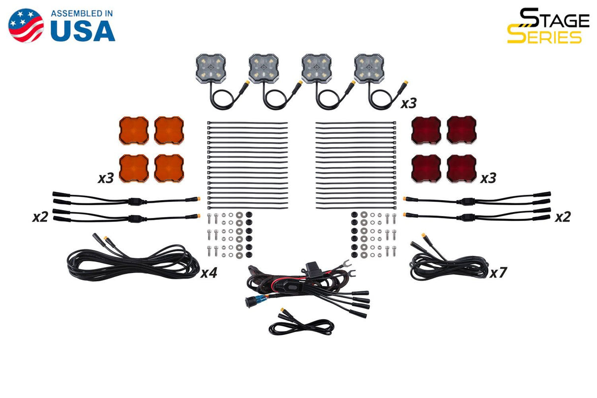 Diode Dynamics Single-Color Rock Light Installer Kit (12-pack)-8