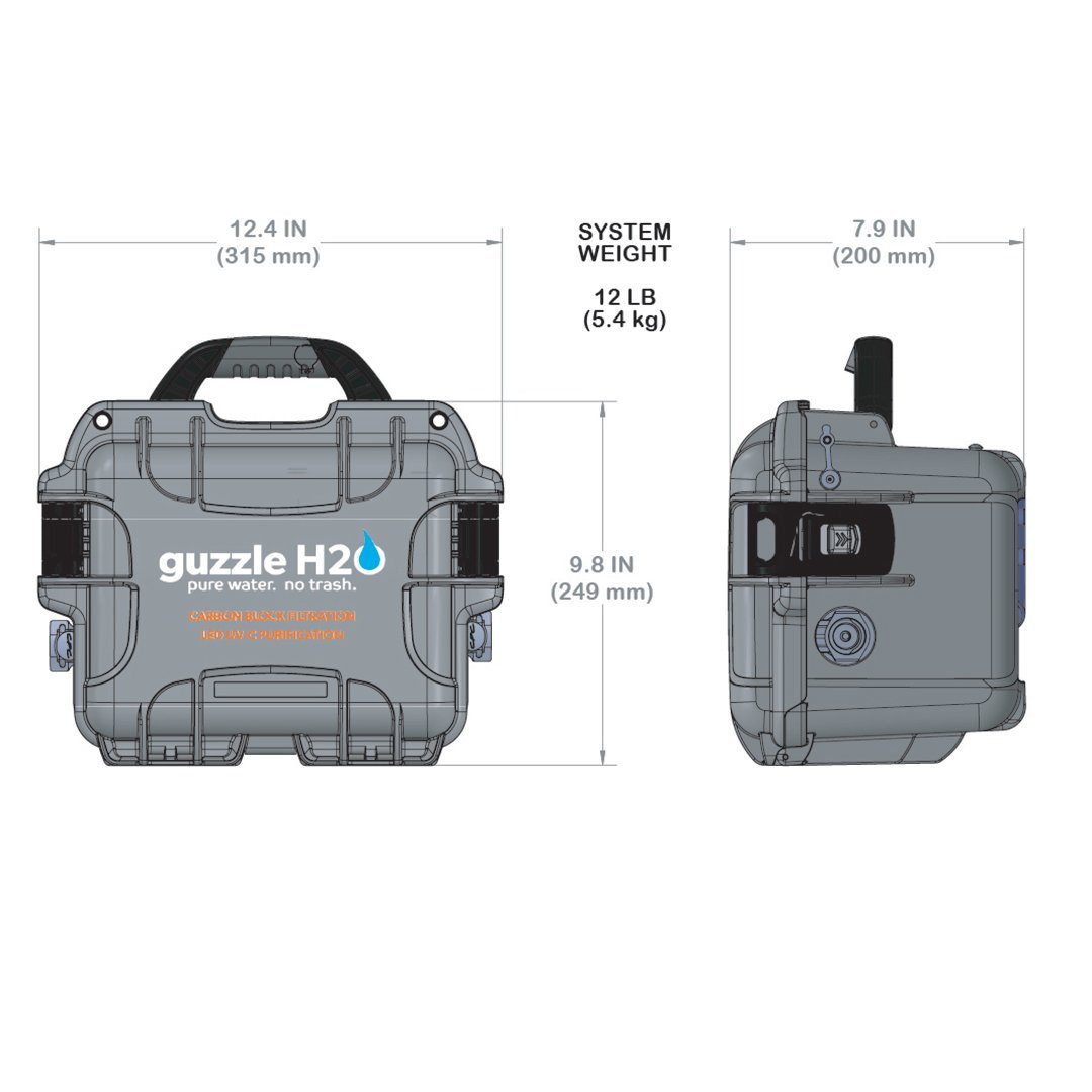 Guzzle H2O Stream - Portable Water Filtration & Purification System