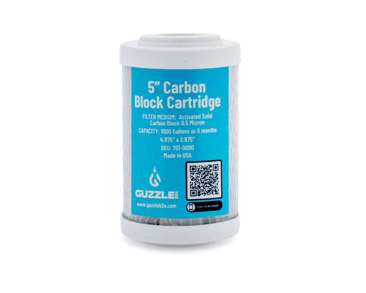 Guzzle H2O 5" Carbon Block Replacement Cartridge