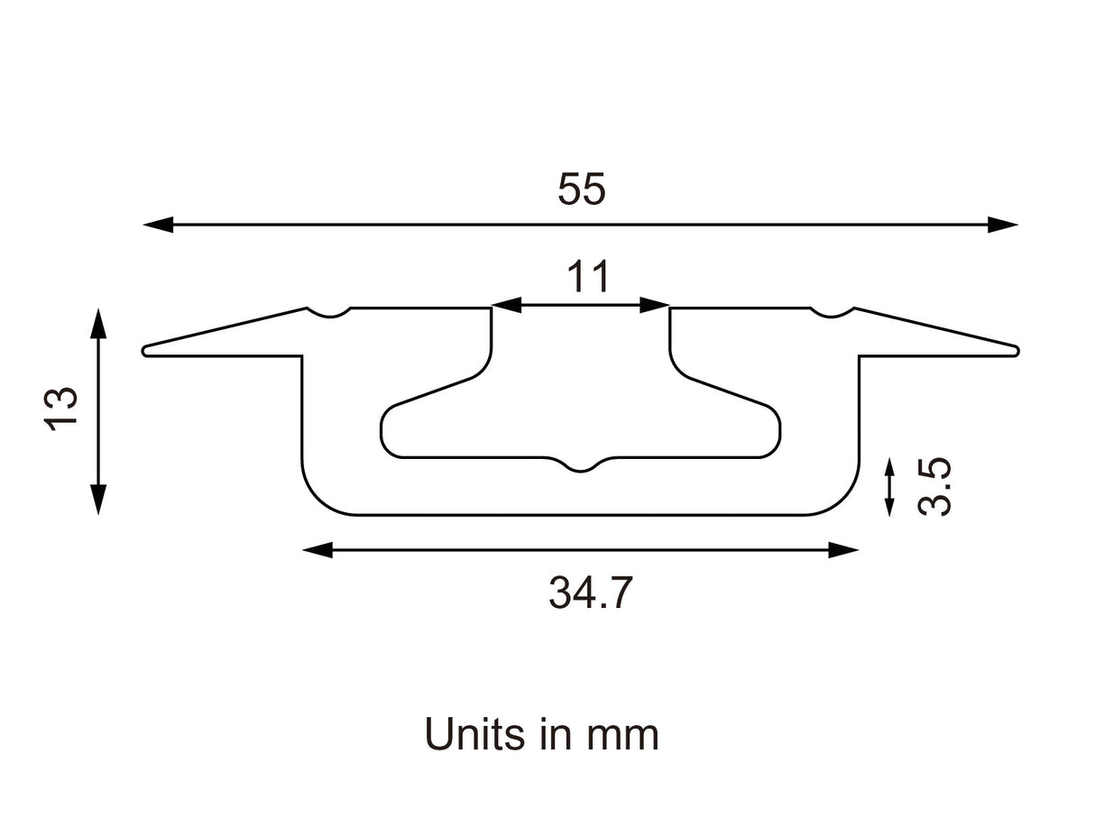 Tec Vanlife Flanged / Recessed "BEEFY" L Track