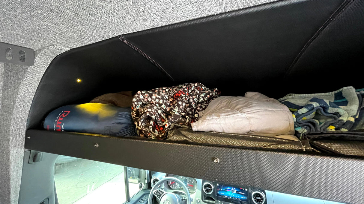 RB Components 2019+ Sprinter Van Headliner Shelf - Standard Lower Mounted