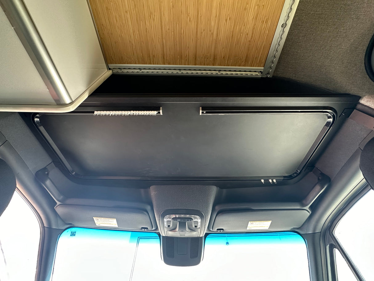 Tec Vanlife Mercedes Sprinter Aluminum Headliner Shelf with Built-in Curtain Rails