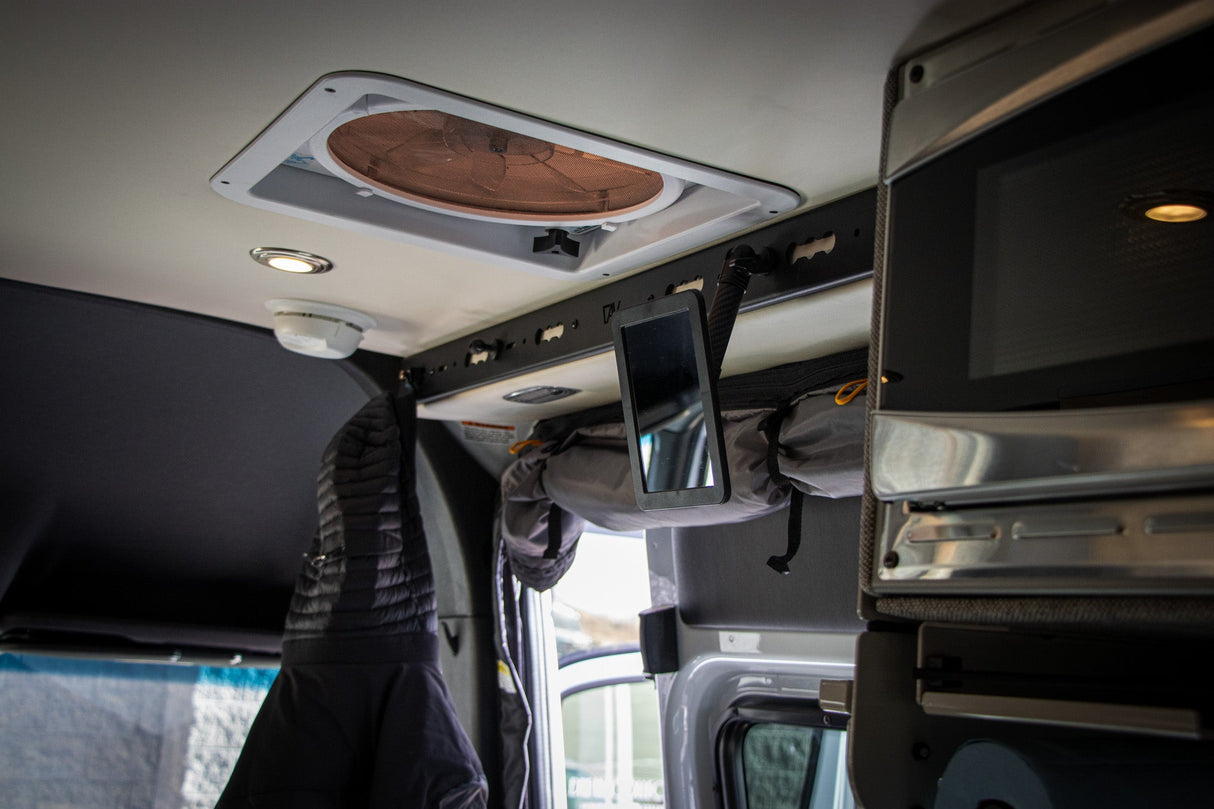 Canyon Adventure Vans L-Track PRO for Overhead Sliding Door for Storyteller Overland Mode