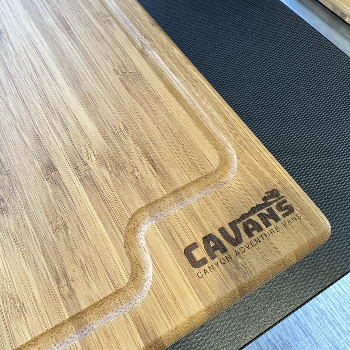 Canyon Adventure Vans Bamboo Cutting Board - Natural