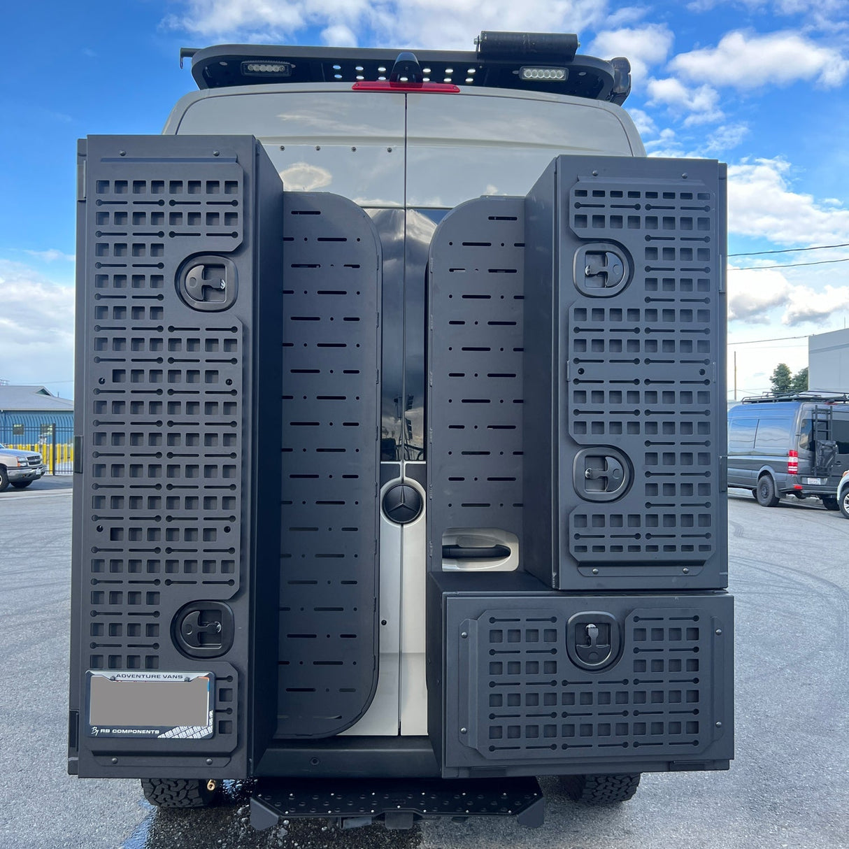 RB Components 2019+ Mercedes Sprinter Rear Door Gear Storage Rack