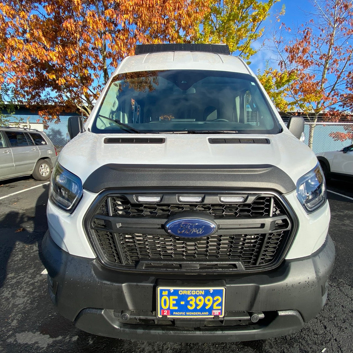 Terrawagen Aero Hood Spoiler for Ford Transit 2021+ – Paint Protection and Debris Deflection