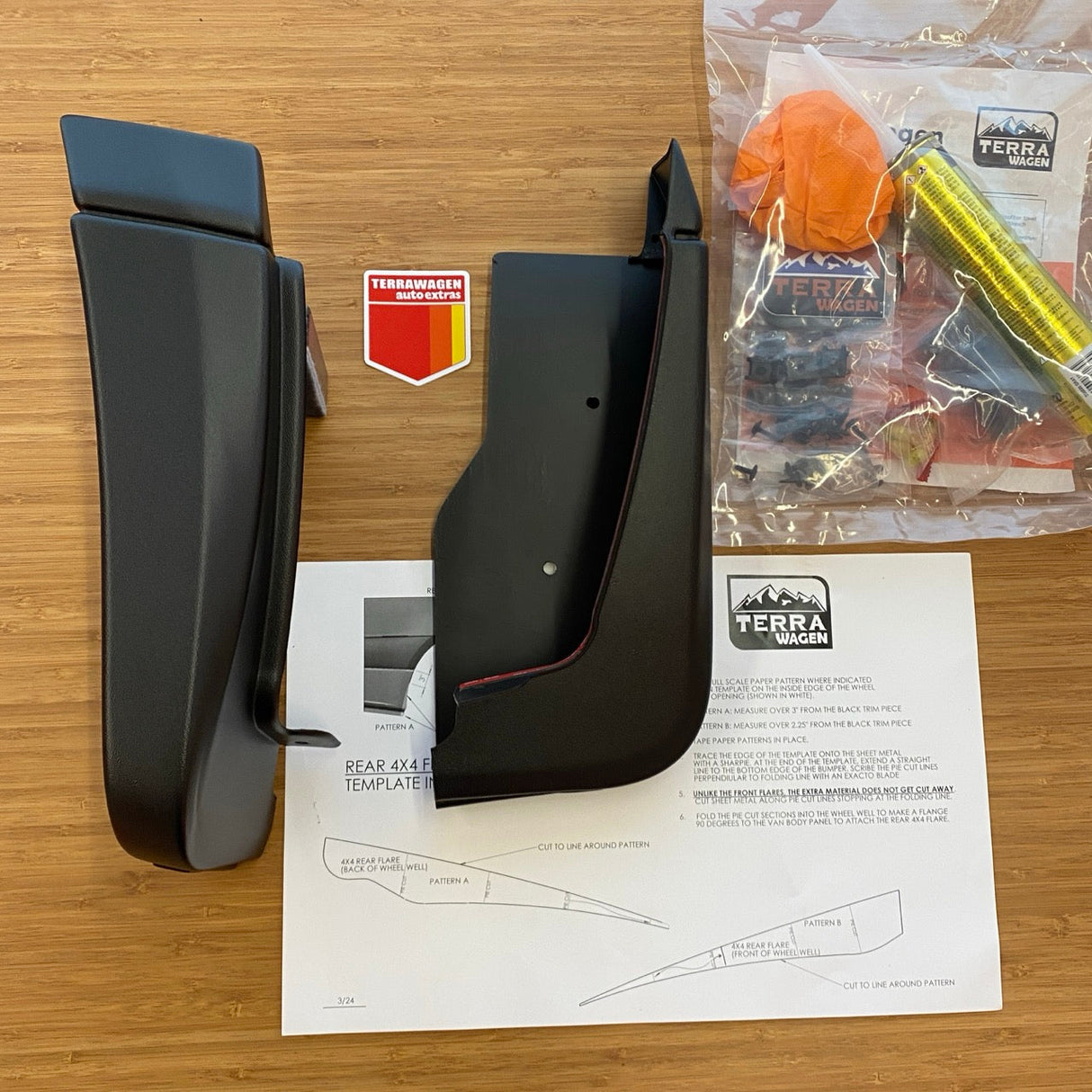 Terrawagen Rear Mondo Mudguard Kit for Sprinter – Rear Clearance Solution for Larger Tires