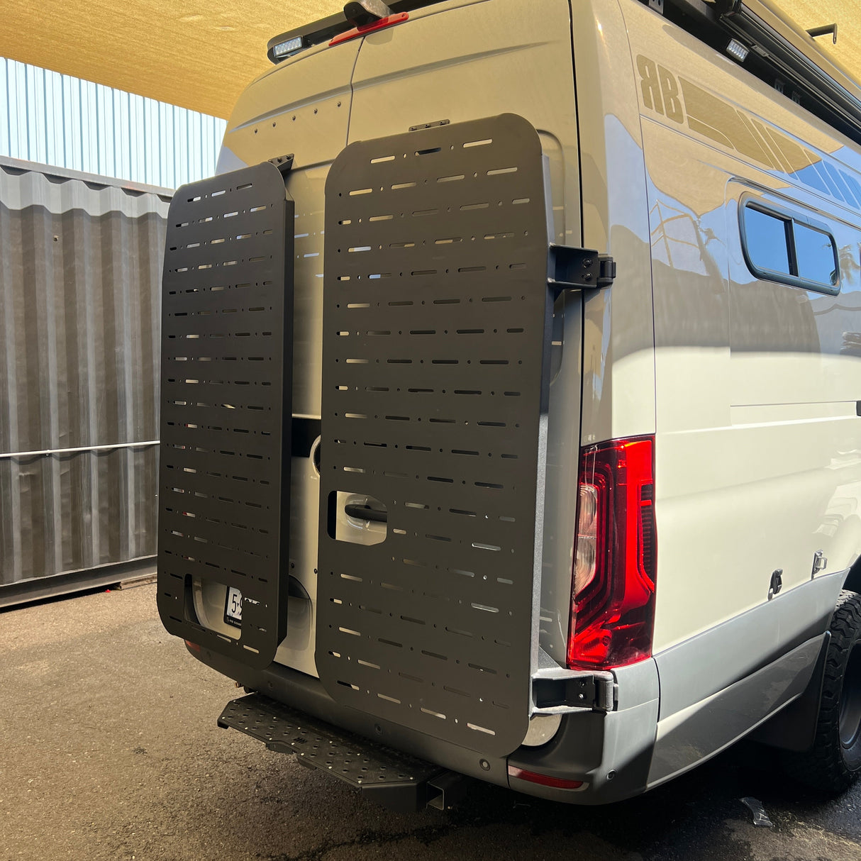 RB Components 2019+ Mercedes Sprinter Rear Door Gear Storage Rack