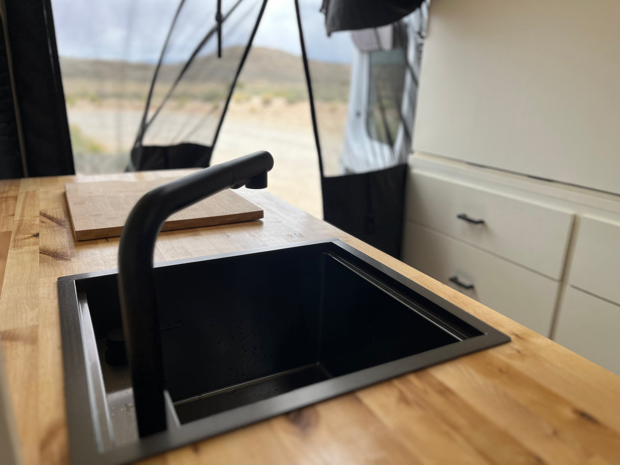 Tec Vanlife Nanotech Sink (Bamboo Cover/Chopping Board)