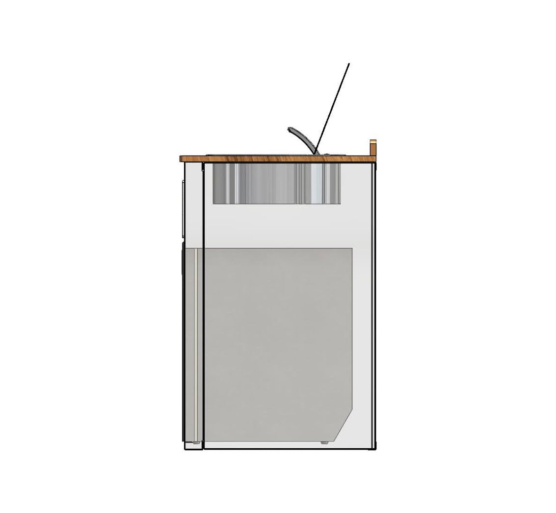 RB Components 24in Galley - Isotherm 85 Fridge Base Cabinet
