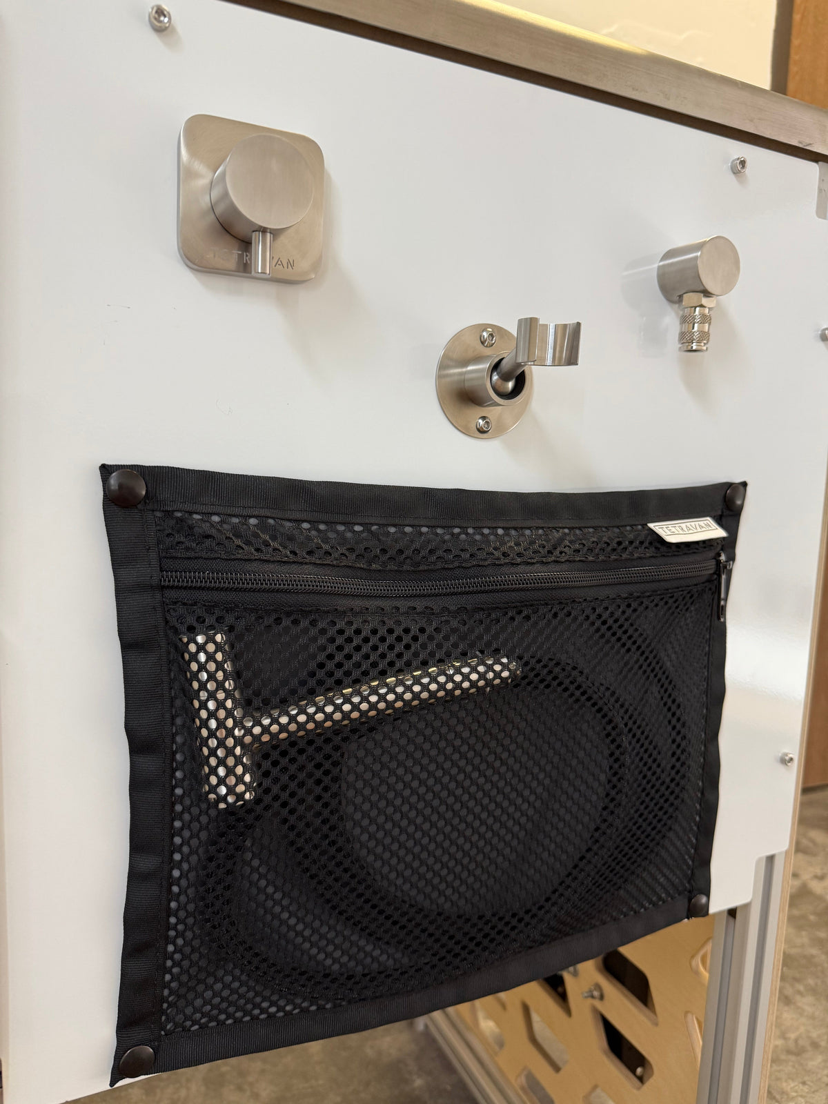 Tetravan Stainless Steel RV and Marine Shower Port System