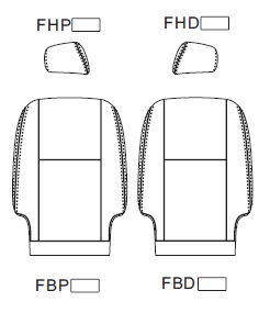 Mercedes Sprinter 1st Row Seat Back Covers - 2011-2017 Open Back Front Lean Backs