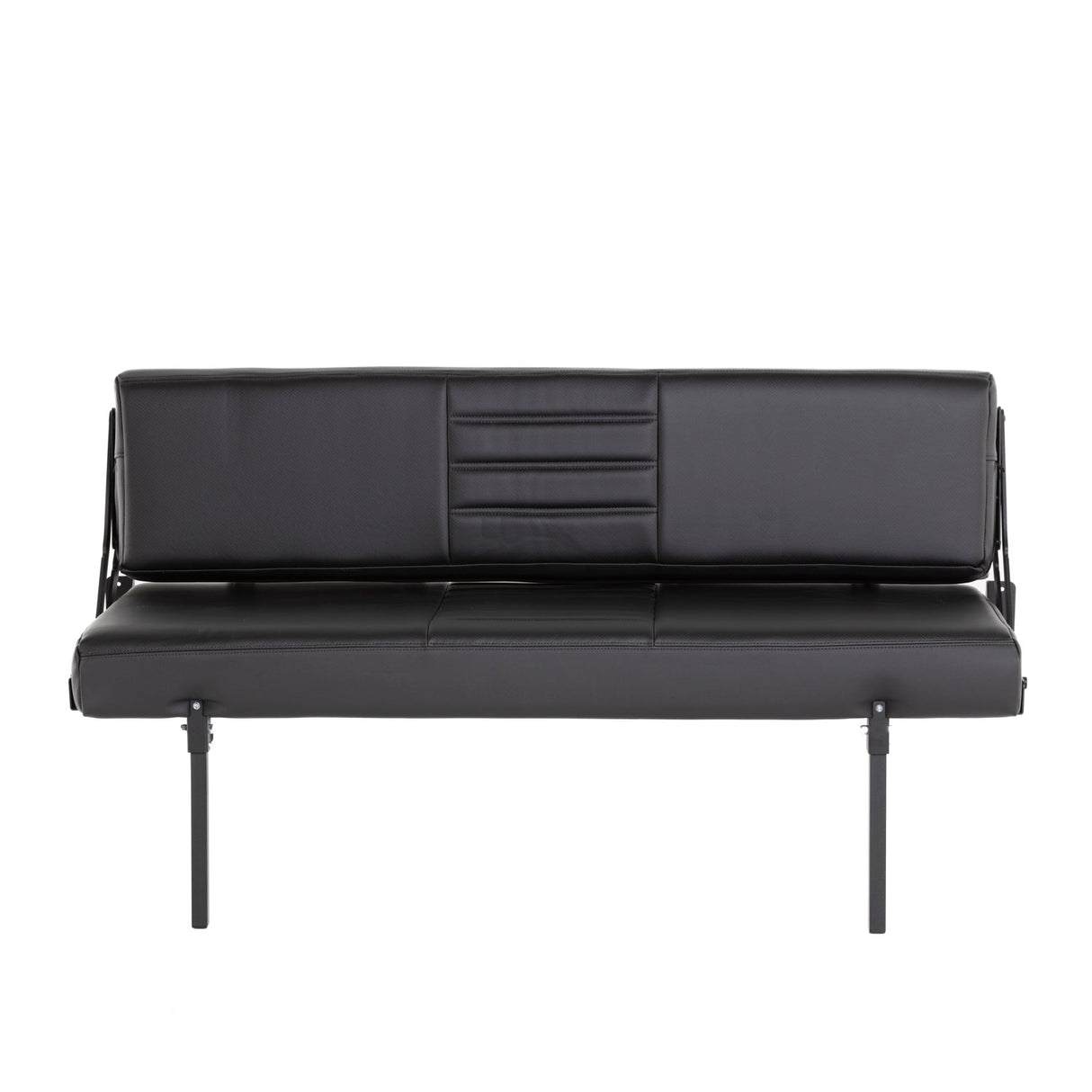 RB Components 58" Retro Sofa Sleeper - Black Carbon Fiber Vinyl