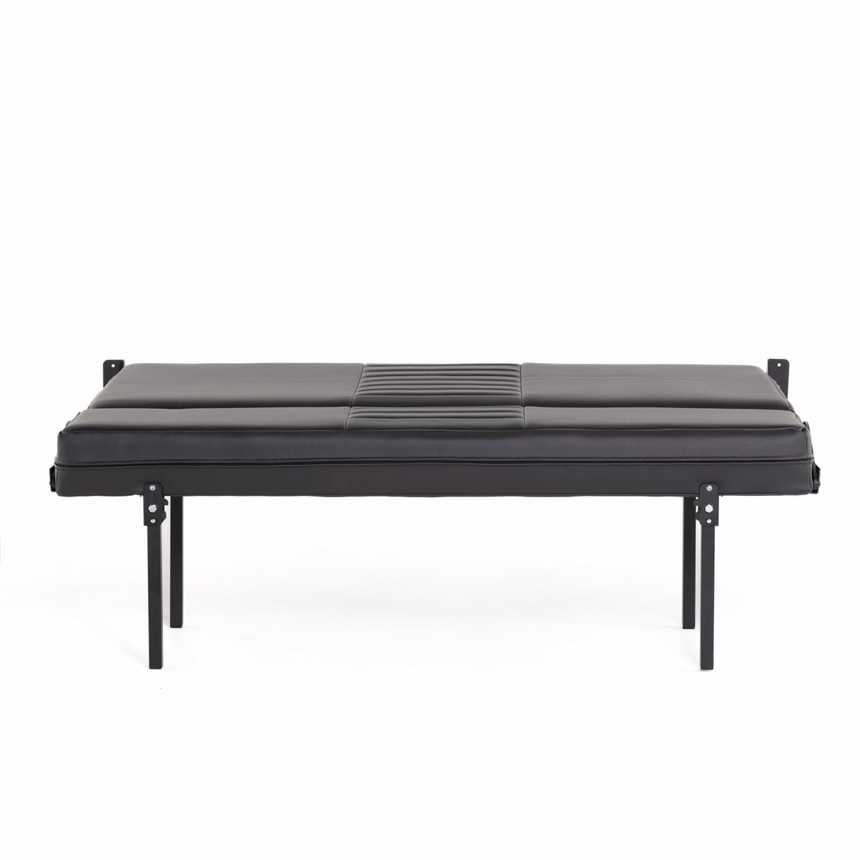 RB Components 58" Retro Sofa Sleeper - Black Carbon Fiber Vinyl