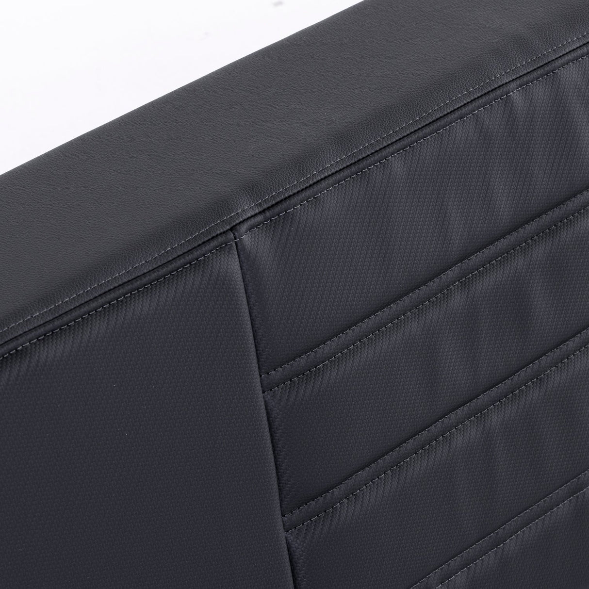 RB Components 76" Retro Sofa Sleeper - Black Carbon Fiber Vinyl